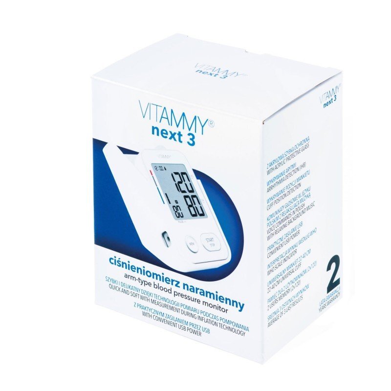 VITAMMY Tensiometru electronic de brat Next 3 manseta 22-40 cm alb