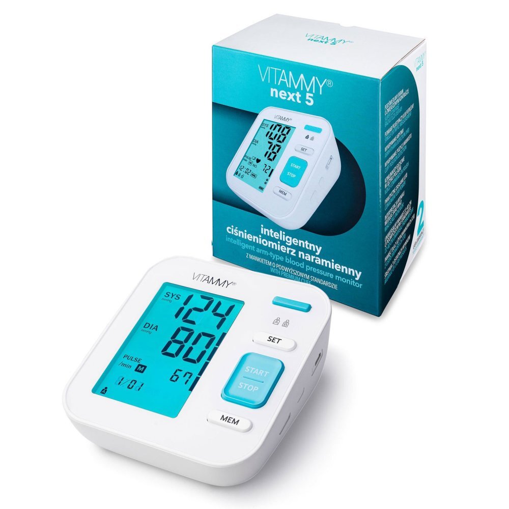 VITAMMY Tensiometru electronic de brat Next 5 manseta 22-40 cm alb