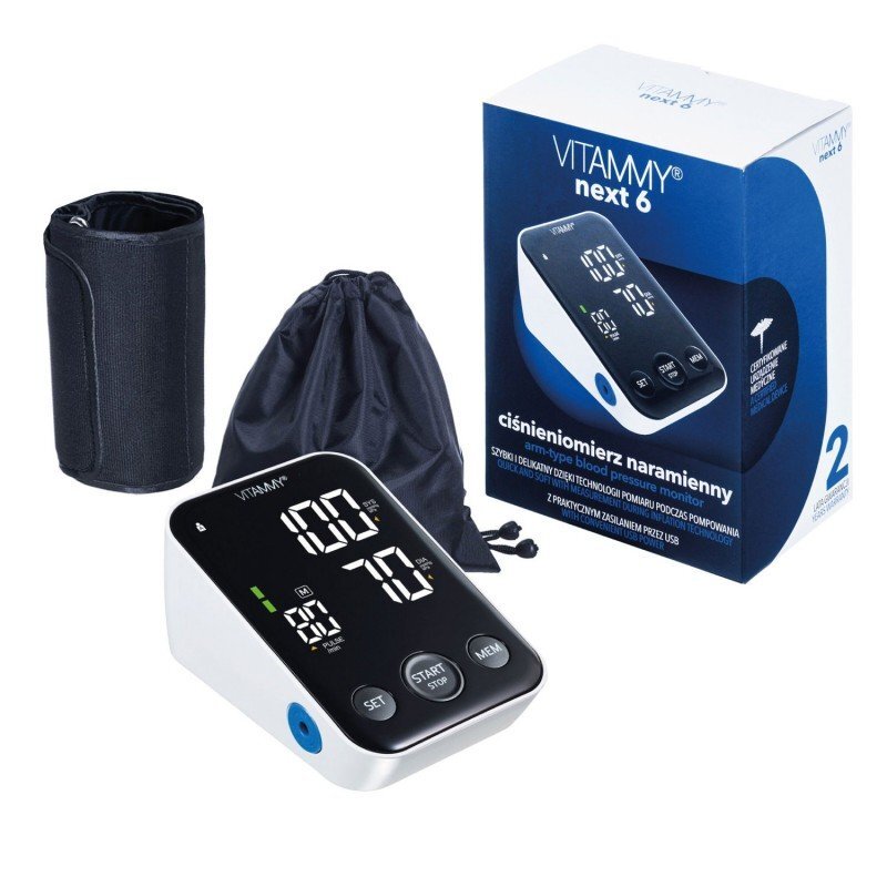 VITAMMY Tensiometru electronic de brat Next 6 manseta 22-40 cm albnegru