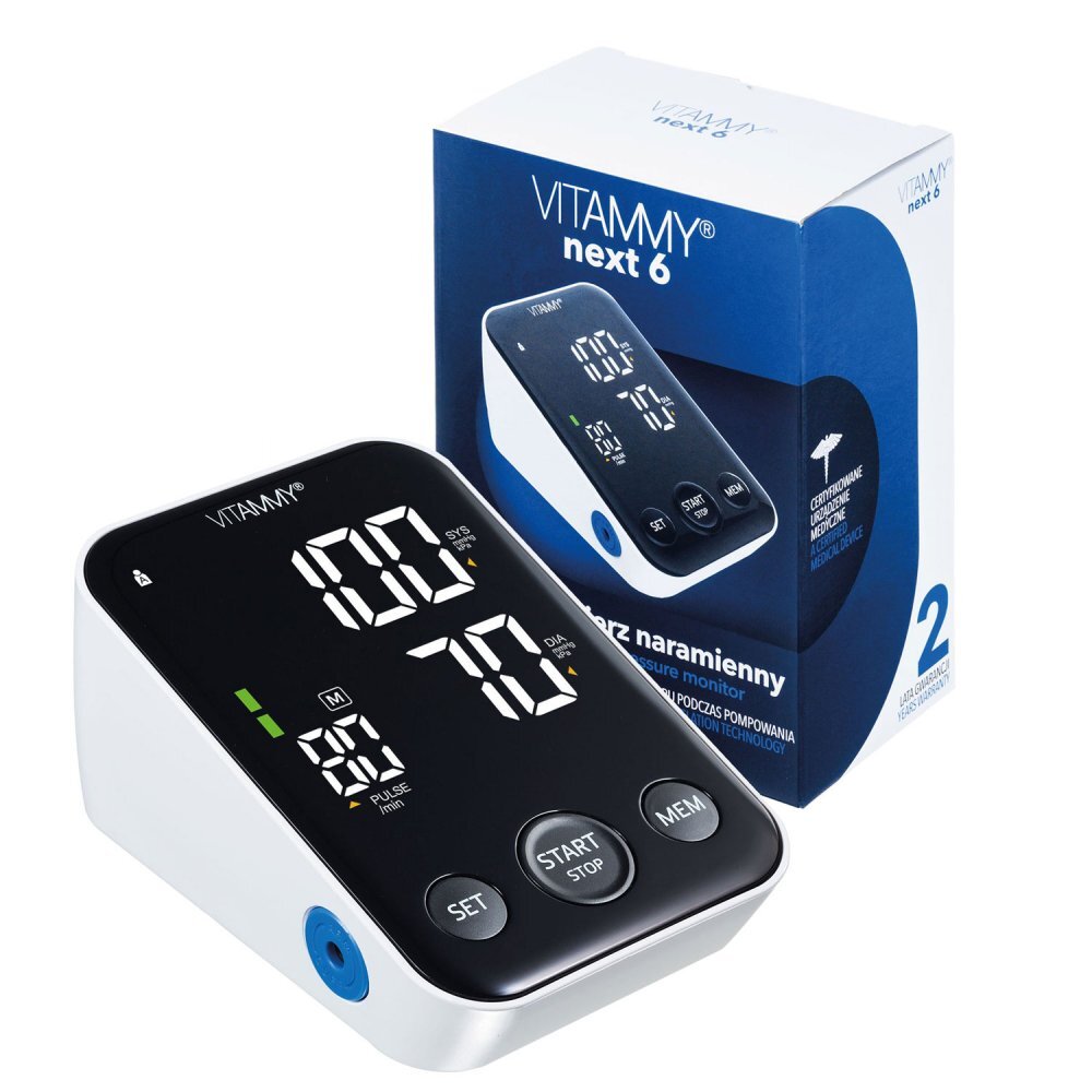 VITAMMY Tensiometru electronic de brat Next 6 manseta 22-40 cm albnegru