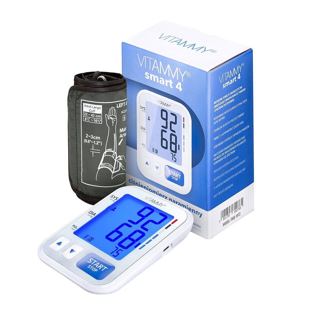 VITAMMY Tensiometru electronic de brat Smart 4 mufa USB manseta 22 - 42 cm alb