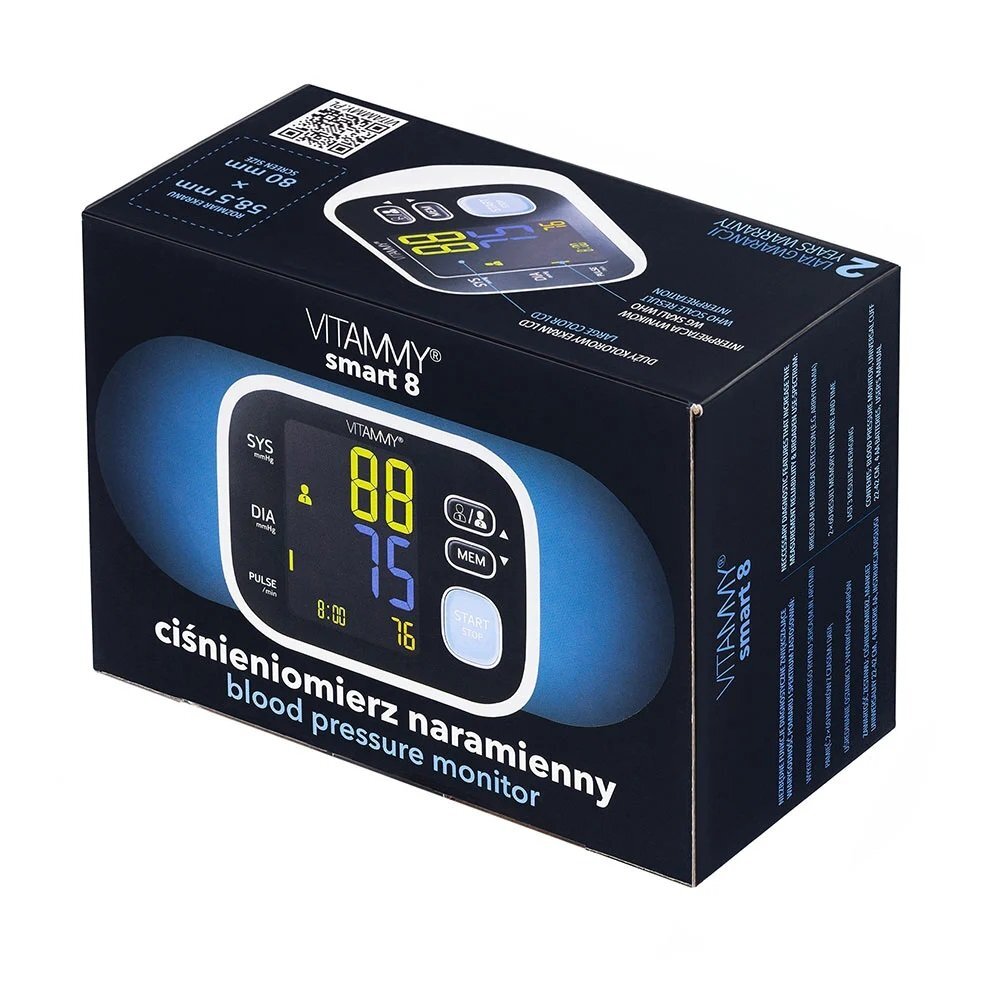 VITAMMY Tensiometru electronic de brat Smart 8 manseta 22 - 42 cm negru