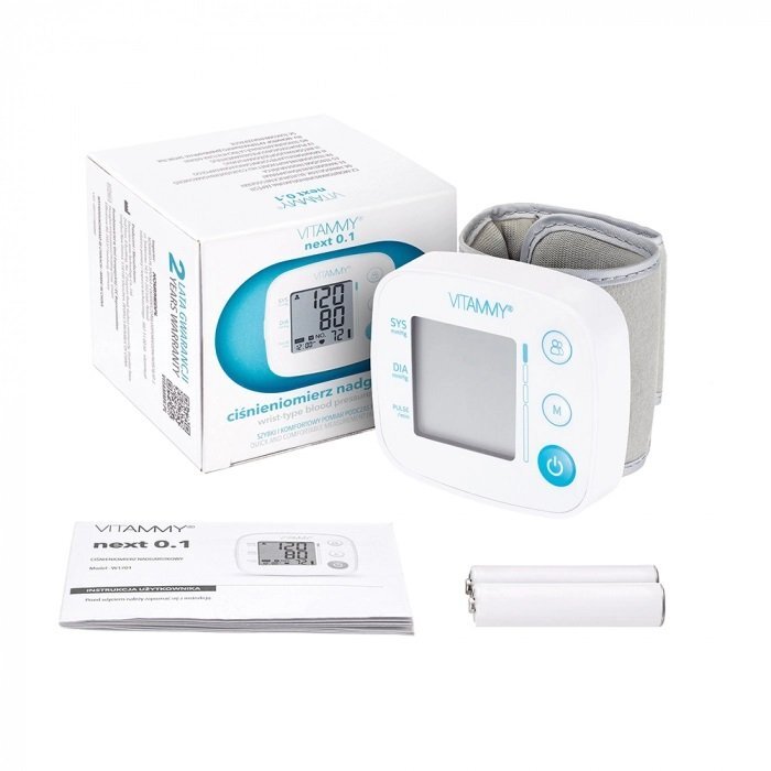 VITAMMY Tensiometru electronic de incheietura Next 0.1 manseta 12.5-21.5 cm alb