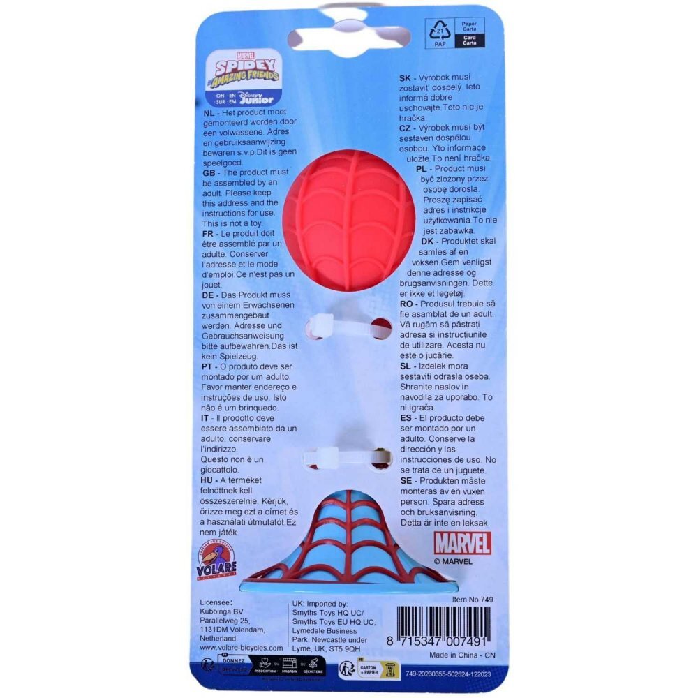 Volare Claxon trompeta pentru bicicleta Spidey