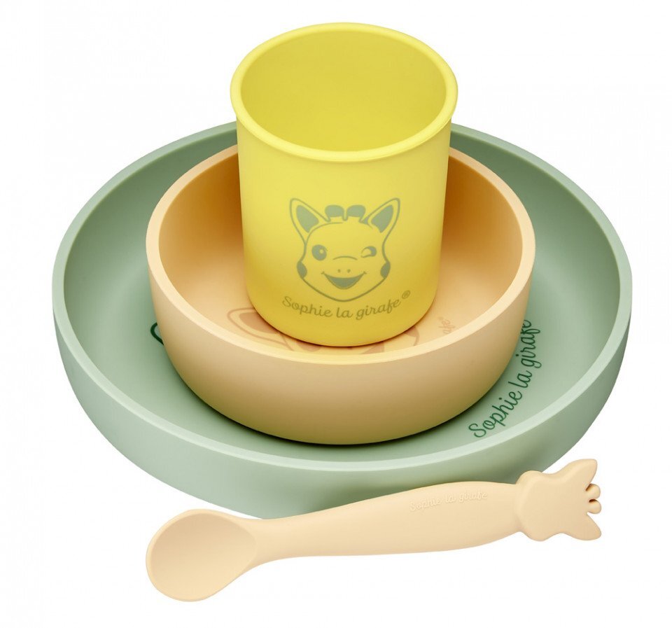 Vulli Set de masa Girafa Sophie din silicon