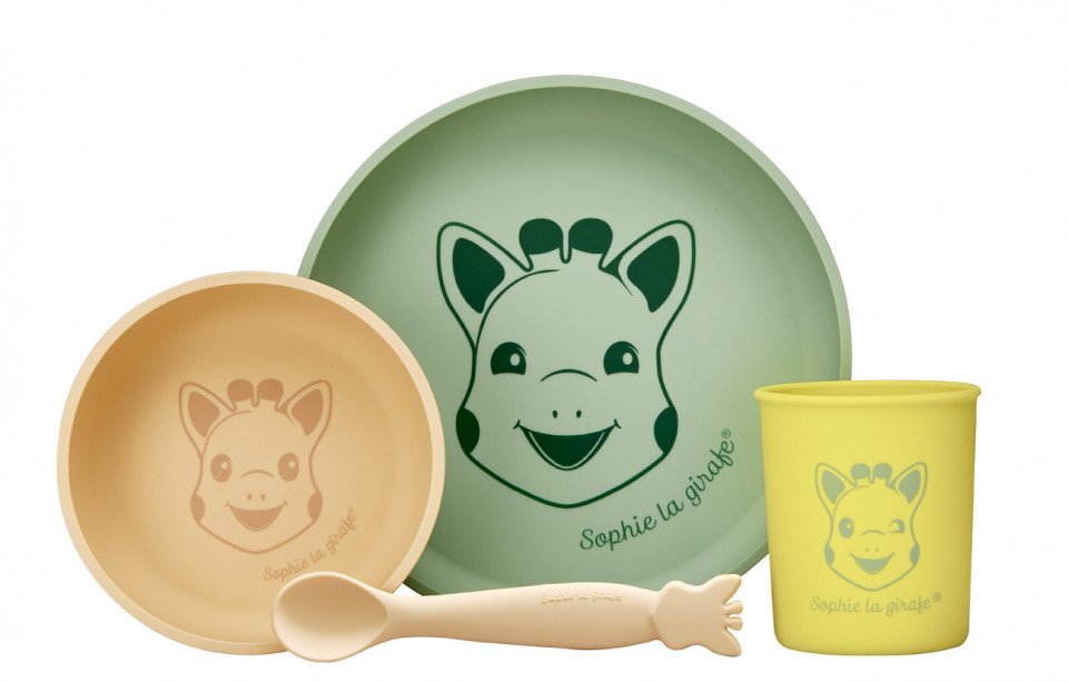 Vulli Set de masa Girafa Sophie din silicon