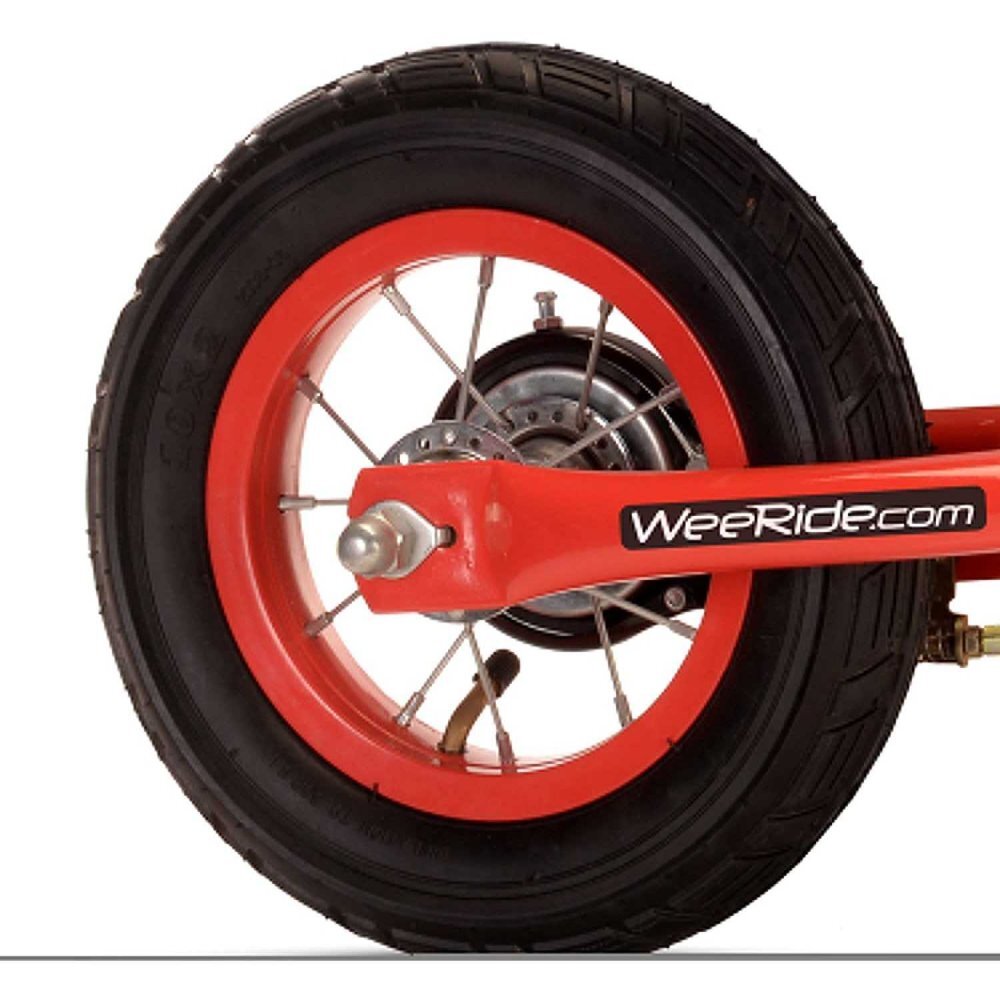 WeeRide Bicicleta copii fara pedale Learn 2 Ride WR12R 10 inch frana de mana varsta 18 luni-4 ani scaun ajustabil pe inaltime de la 31-42 cm roti pneumatice