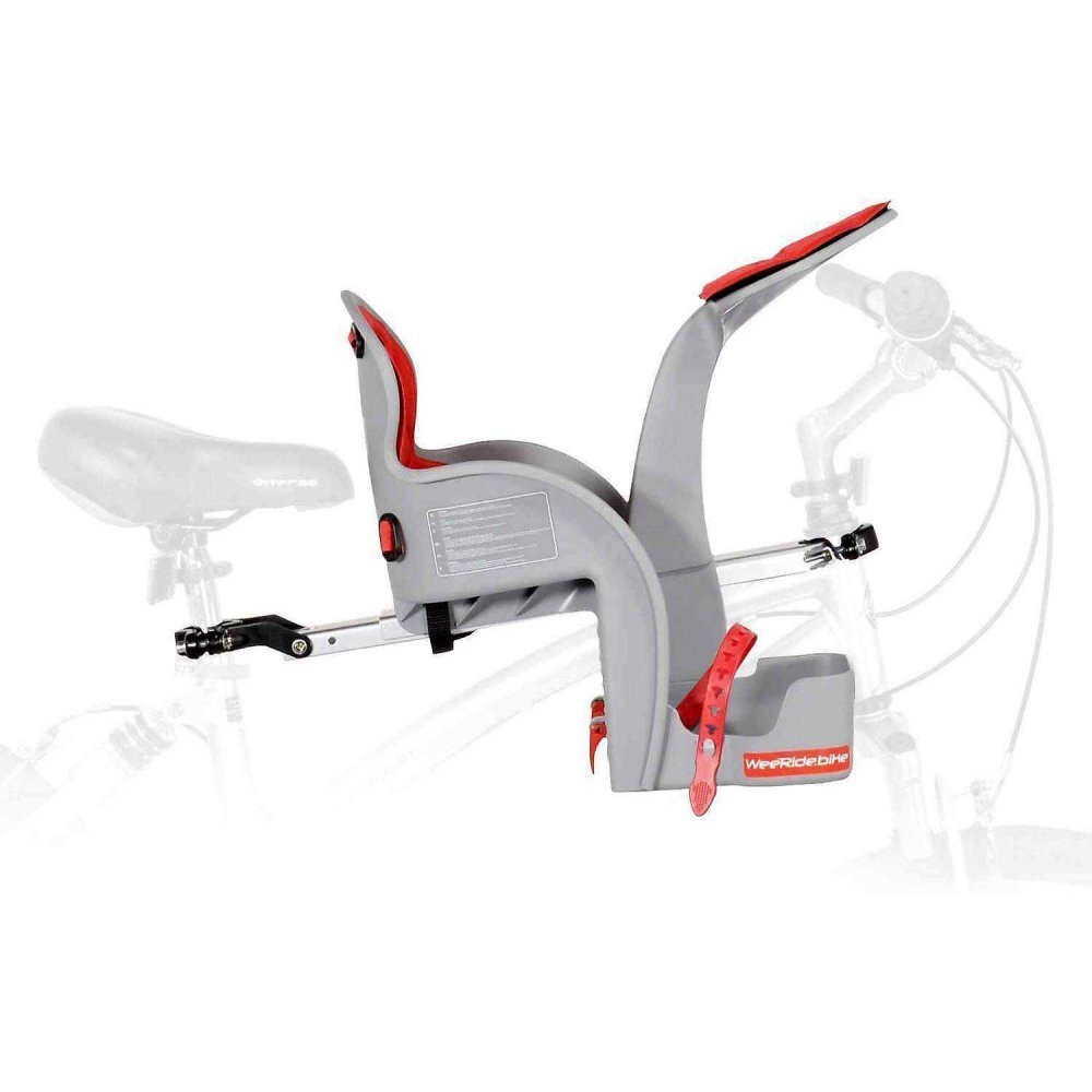 WeeRide Scaun bicicleta copii SafeFront Clasic pozitie montare centru 15 kg si casca protectie XS 44-48 Penguin grirosu