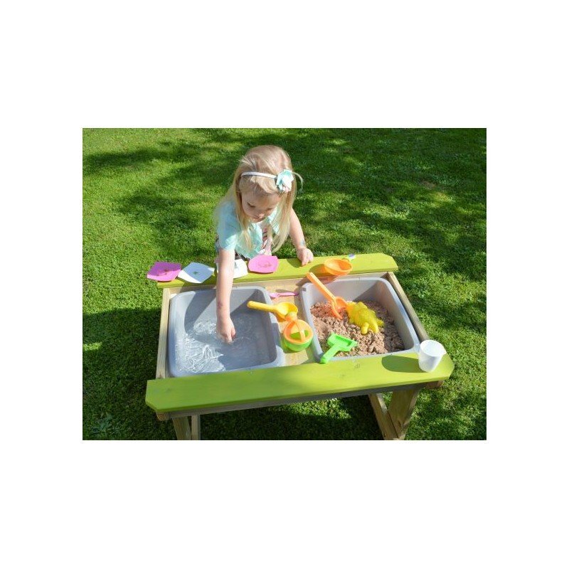 Wendi Toys Masa de picnic senzoriala cu loc pentru nisip si apa T1
