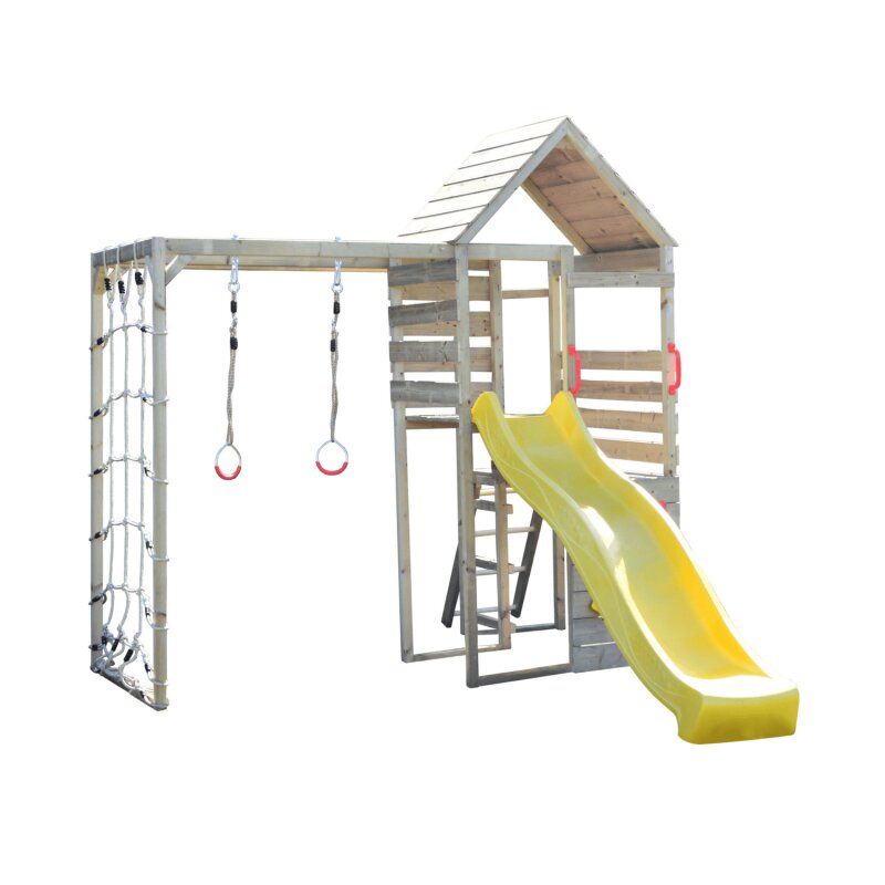 Wendi Toys Turn de joaca cu 2 platforme panou de catarare tobogan si modul de gimnastica