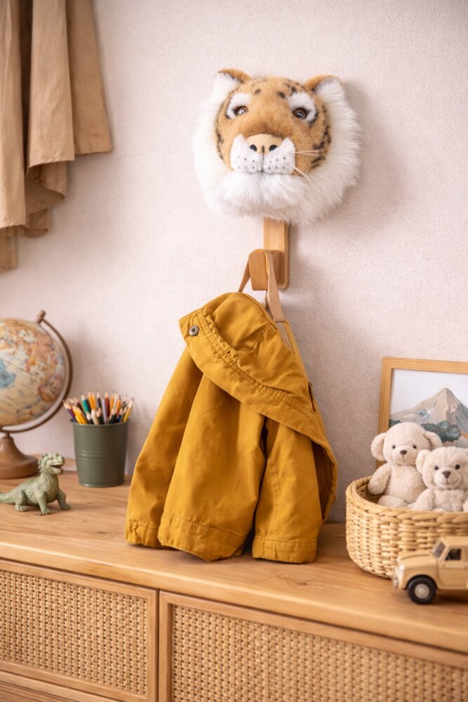 Wild & Soft Cuier decorativ handmade din bambus Wild and Soft Tigru