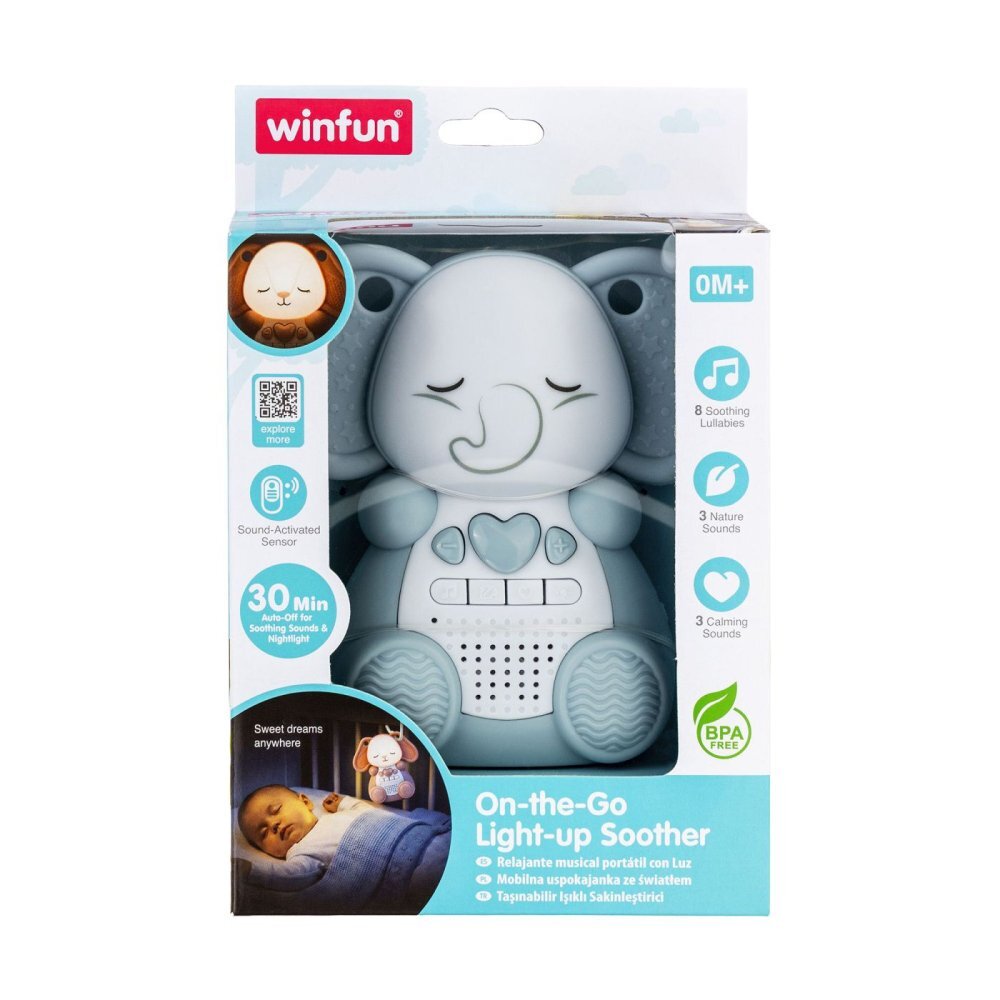 WINFUN Jucarie linistitoare portabila pentru bebelusi Elefant