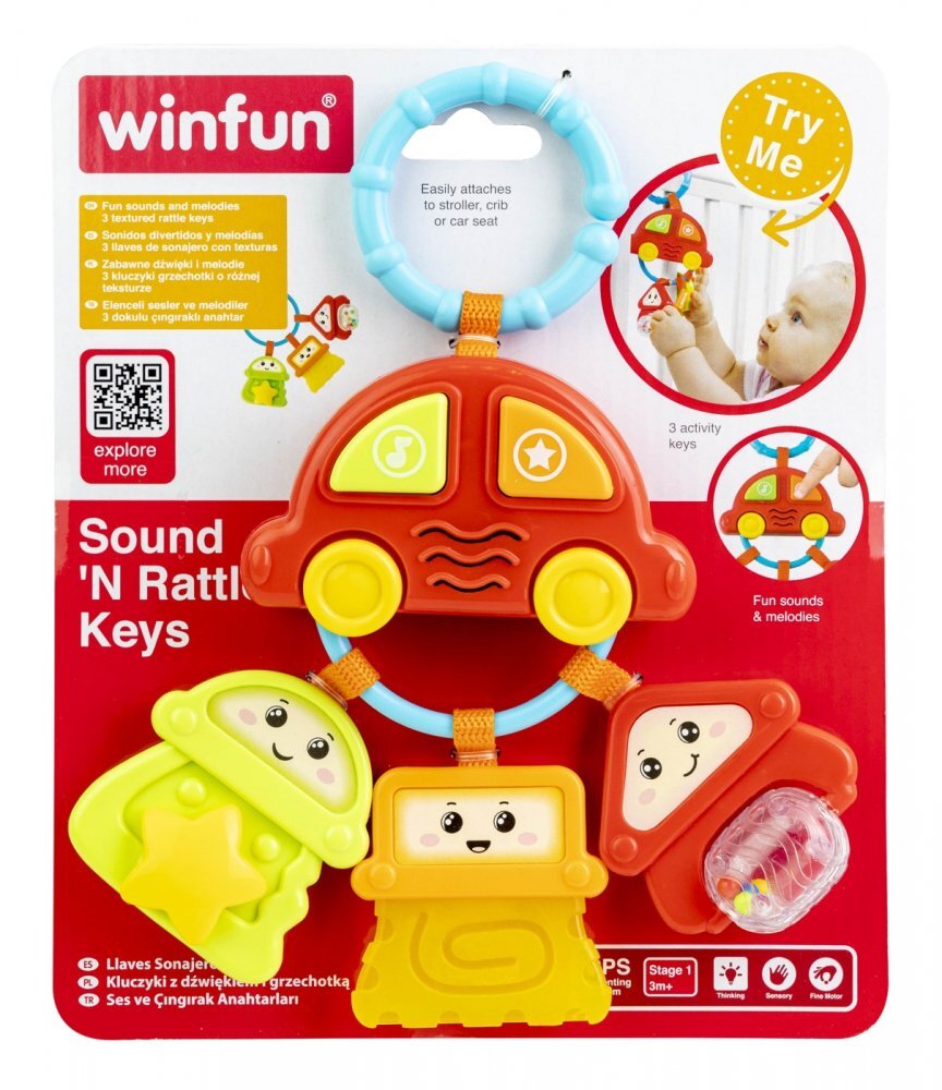 WINFUN Zornaitoare masinuta cu 3 chei