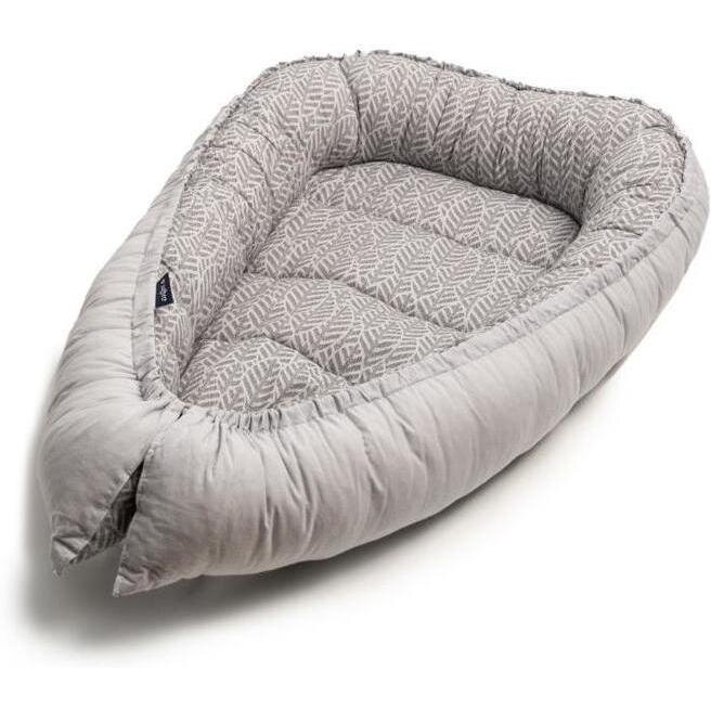 Womar Zaffiro Baby Nest cu 2 fete Grey Leaves