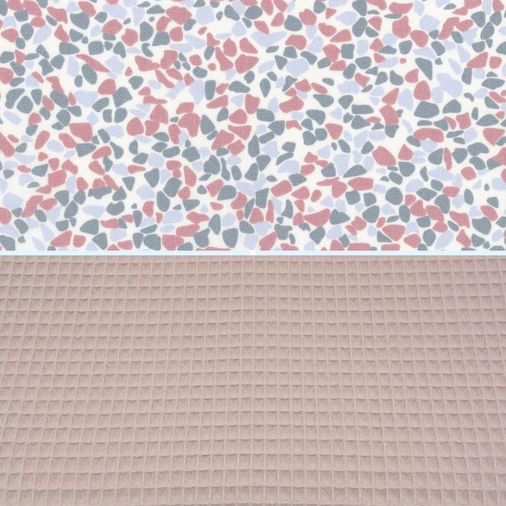 Womar Zaffiro Perna pentru carucior N3 Bumbac Waffle Pink Stones