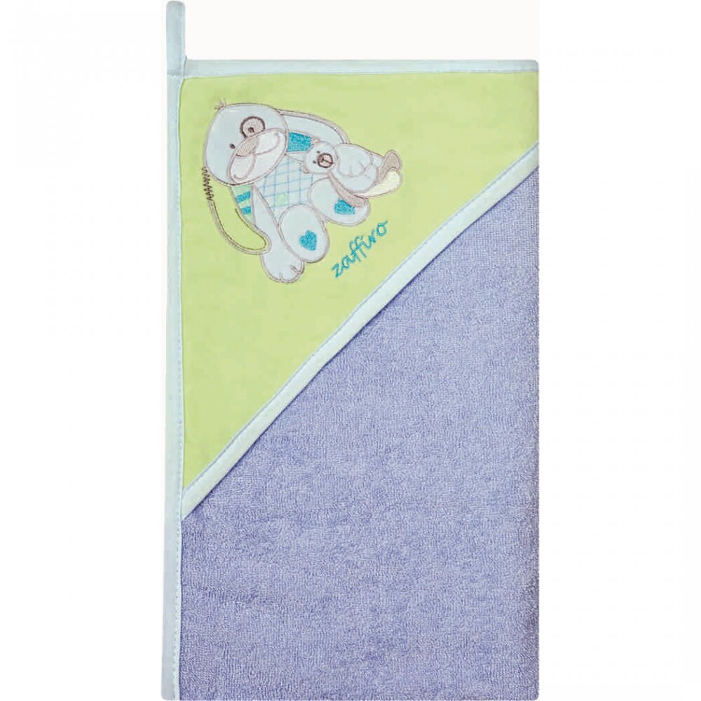 Womar Zaffiro Prosop de baie cu gluga imprimeu velur 80 x 80 cm AN-OW-01