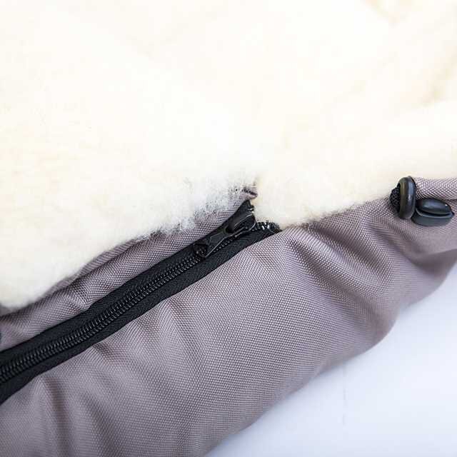 Womar Zaffiro Sac de iarna pentru carucior Classic N6 din lana bej inchis