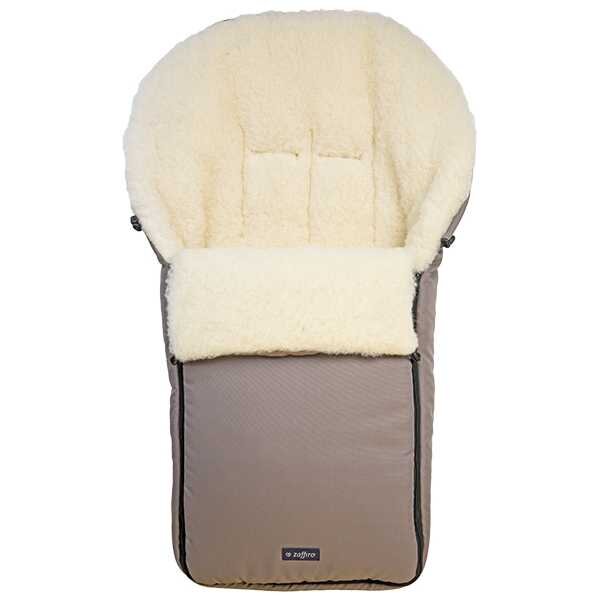 Womar Zaffiro Sac de iarna pentru carucior Classic N6 din lana bej inchis