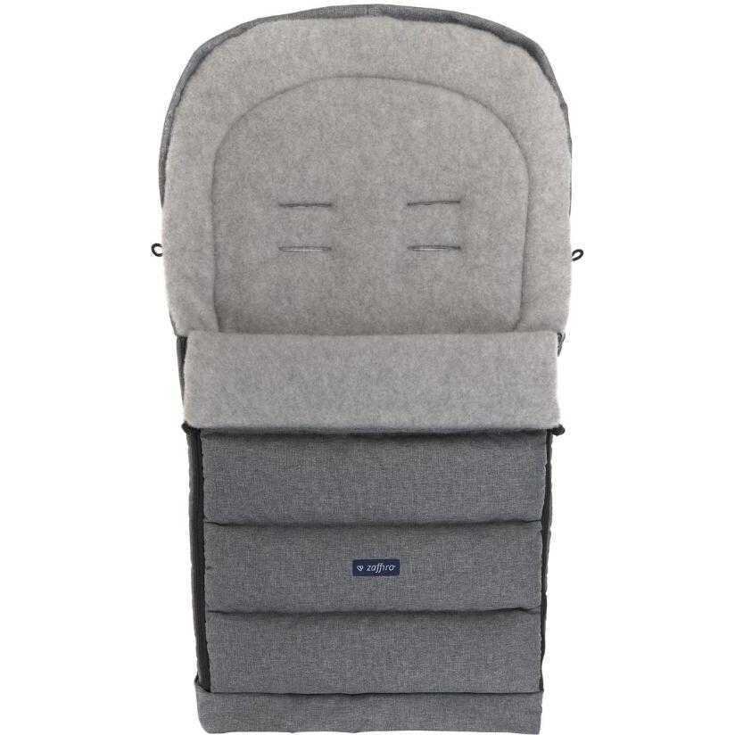 Womar Zaffiro Sac de iarna pentru carucior si scaun auto iGrow 2.0 cu lana oaie premium melange gri