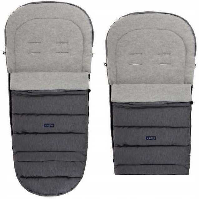 Womar Zaffiro Sac de iarna pentru carucior si scaun auto iGrow 2.0 cu lana oaie premium melange gri inchis