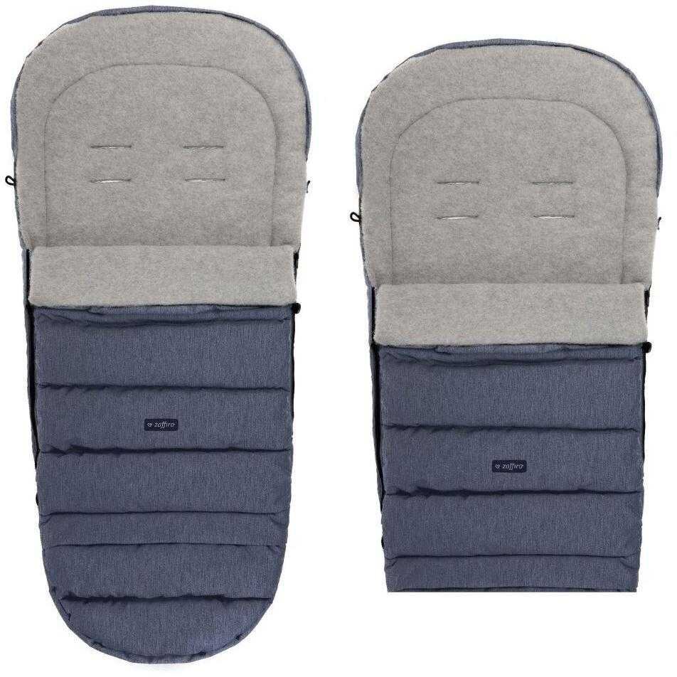 Womar Zaffiro Sac de iarna pentru carucior si scaun auto iGrow 2.0 cu lana oaie premium melange Navy