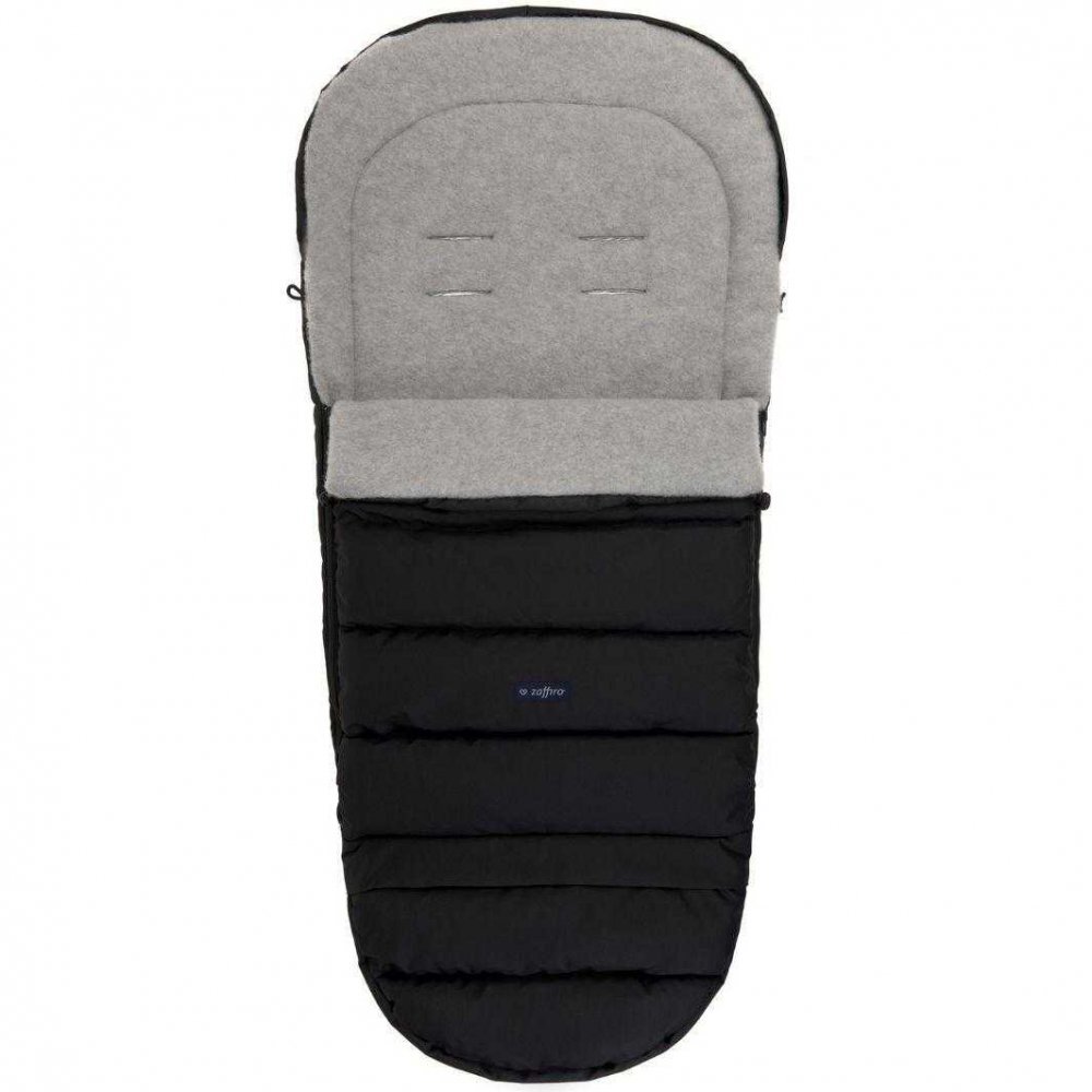 Womar Zaffiro Sac de iarna pentru carucior si scaun auto iGrow 2.0 cu lana oaie premium melange Negru