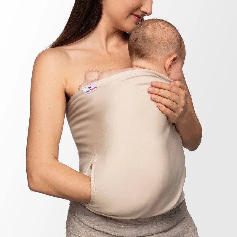 Wondermom Banda textila pentru contact skin to skin bej