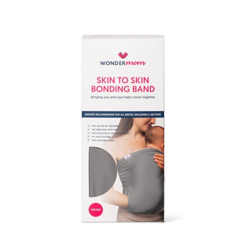 Wondermom Banda textila pentru contact skin to skin grey