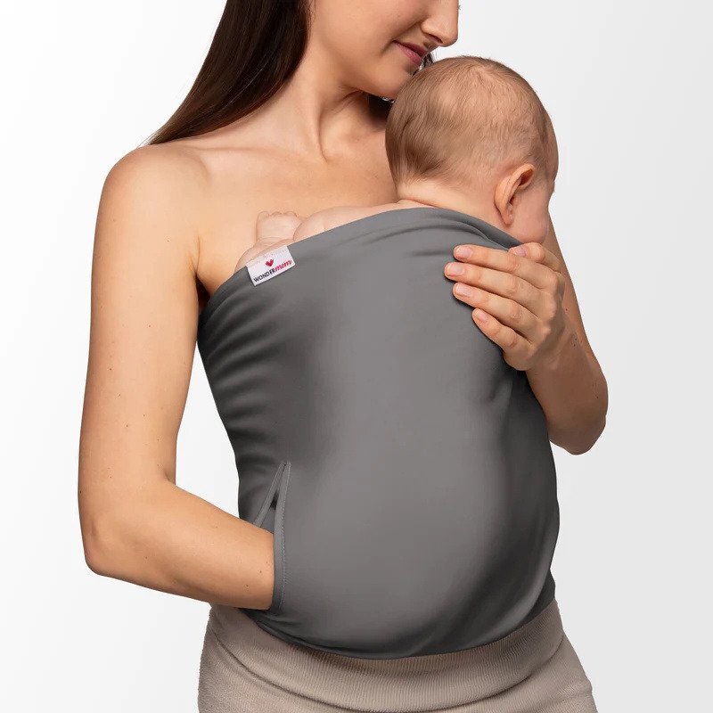 Wondermom Banda textila pentru contact skin to skin grey