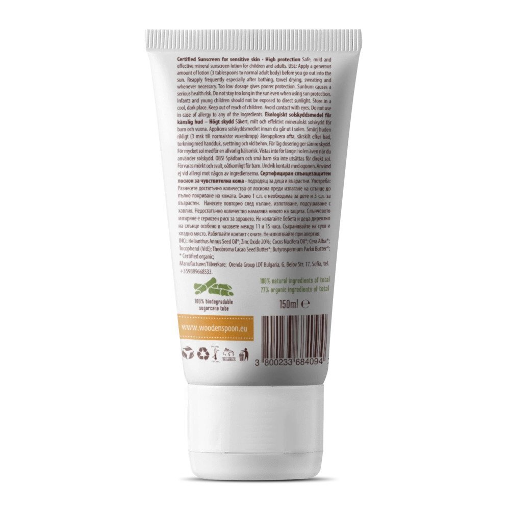 Wooden Spoon Lotiune protectie solara SPF 30 bio 150ml