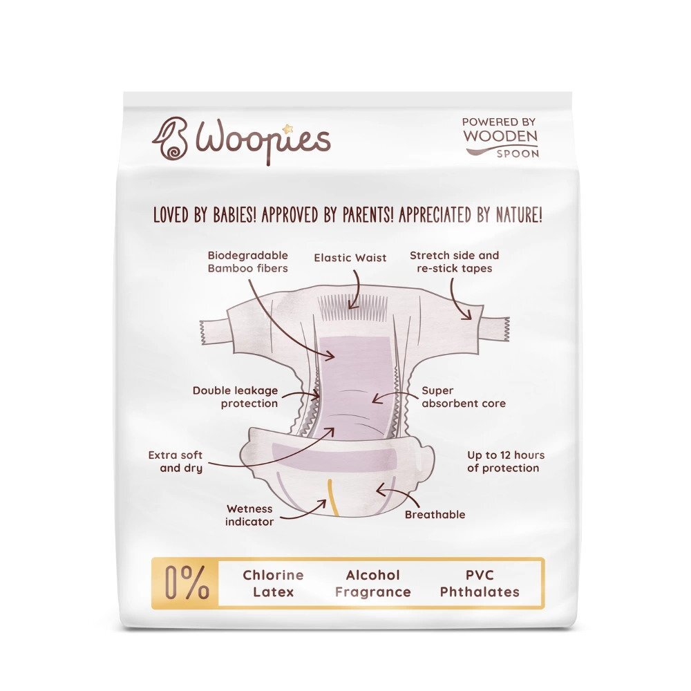 Wooden Spoon Scutece eco cu fibre de bambus S 32 bucati 6-10 kg