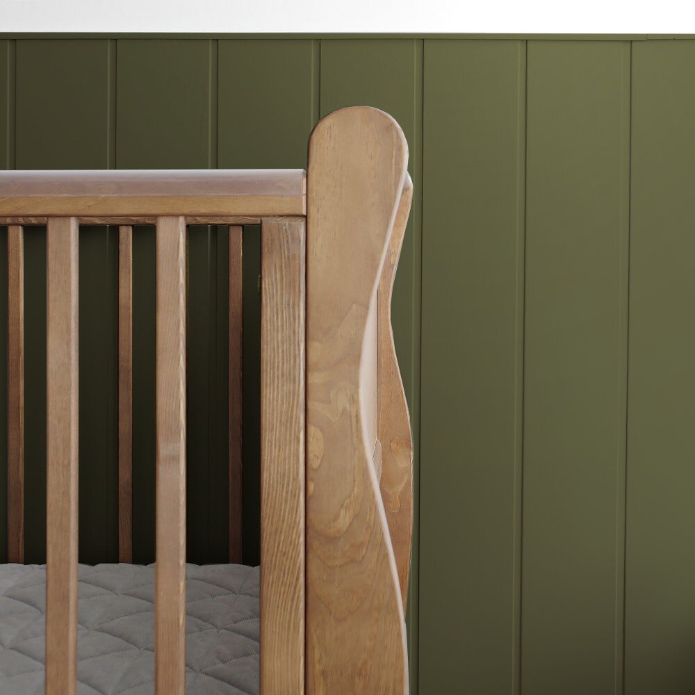 Woodies Safe Dreams Patut din lemn pentru bebe inaltime saltea reglabila Noble Vintage 120x60 cm
