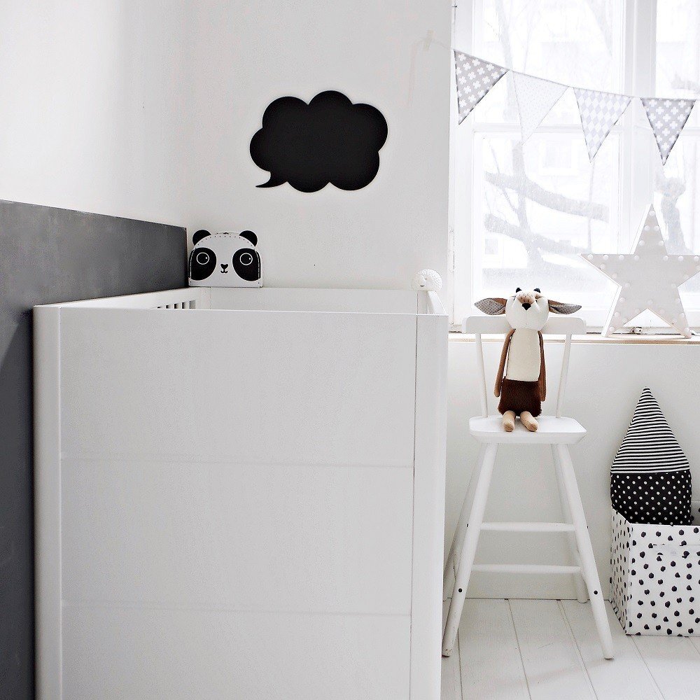 Woodies Safe Dreams Patut din lemn pentru bebe inaltime saltea reglabila Smooth Alb 120x60 cm