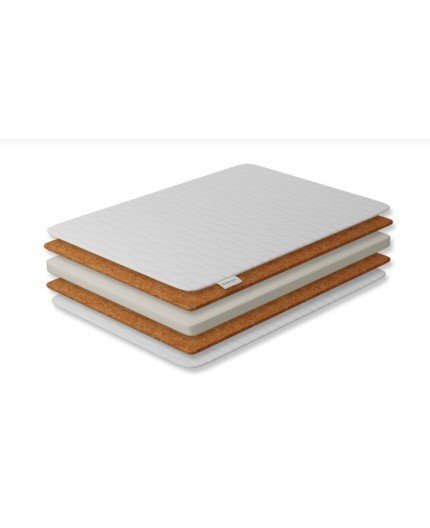 Woodies Safe Dreams Patut mic co-sleeping din lemn classic alb cu saltea Cocos Spuma Cocos 90 x 40 x 7 cm