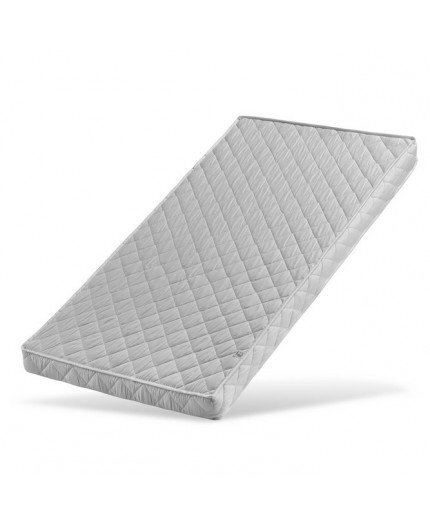 Woodies Safe Dreams Patut mic co-sleeping din lemn classic alb cu saltea Cocos Spuma Cocos 90 x 40 x 7 cm