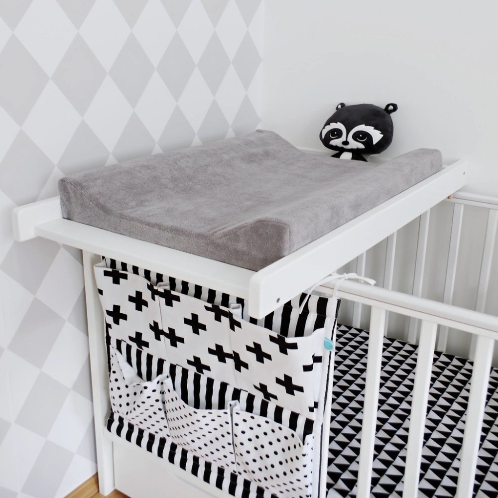 Woodies Safe Dreams Saltea pentru masa de infasat bebe Woodies cu husa detasabila din bumbac 72 x 47 cm
