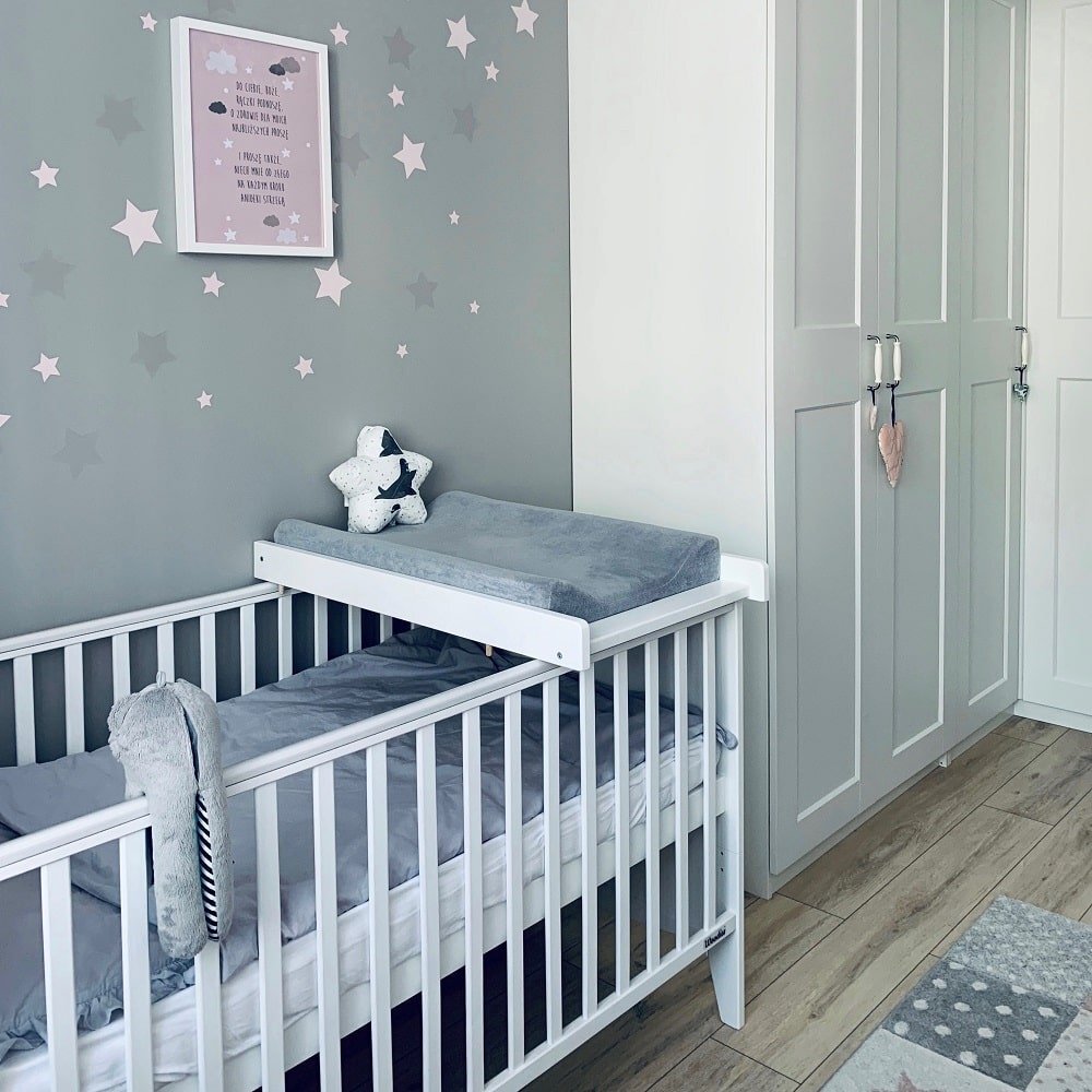 Woodies Safe Dreams Saltea pentru masa de infasat bebe Woodies cu husa detasabila din bumbac 72 x 47 cm