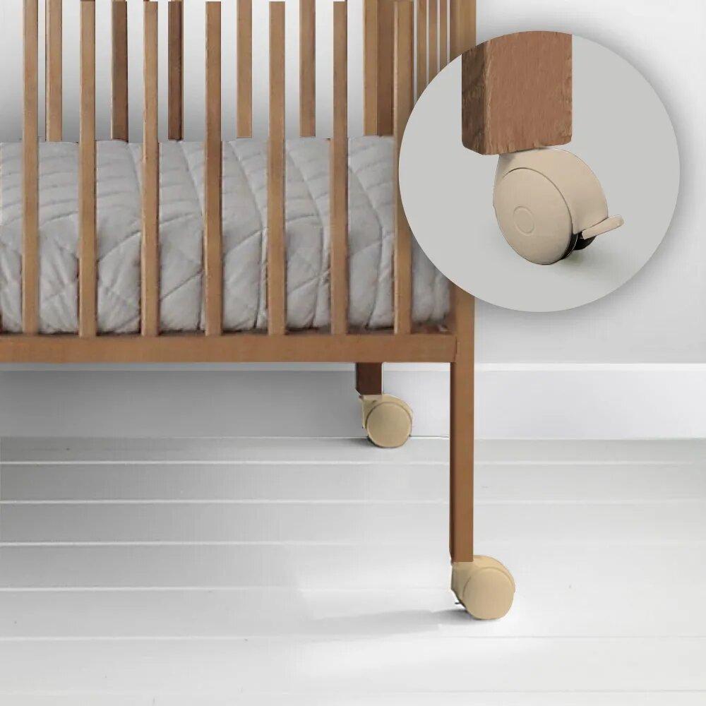 Woodies Safe Dreams Set roti pentru patut copii Woodies bej vintage 120x60 cm