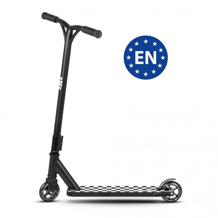 WXM Trotineta pentru cascadorii WRS-AV1 black white din aluminiu greutate suportata 100 kg varsta 6 ani+