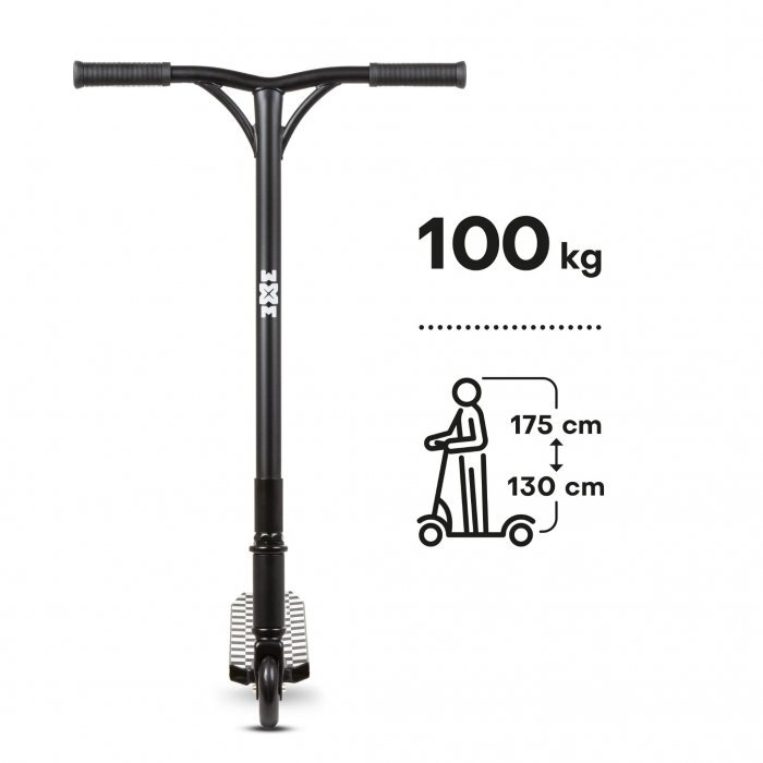 WXM Trotineta pentru cascadorii WRS-AV1 black white din aluminiu greutate suportata 100 kg varsta 6 ani+