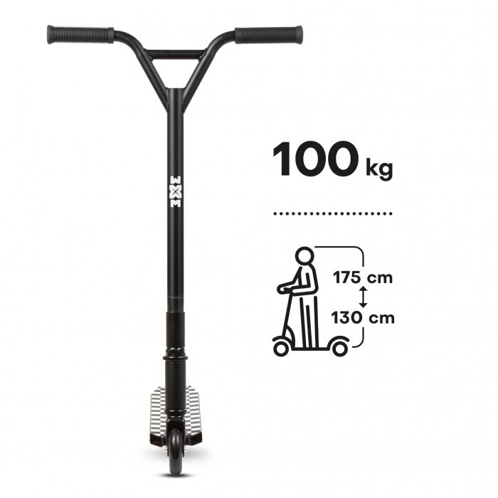 WXM Trotineta pentru cascadorii WRS-AY1 black white din aluminiu greutate suportata 100 kg varsta 6 ani+