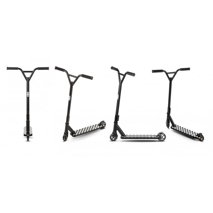WXM Trotineta pentru cascadorii WRS-AY1 black white din aluminiu greutate suportata 100 kg varsta 6 ani+