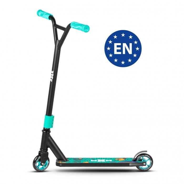 WXM Trotineta pentru cascadorii WRS-CY1 Turquoise din aluminiu greutate suportata 100 kg varsta 6 ani+
