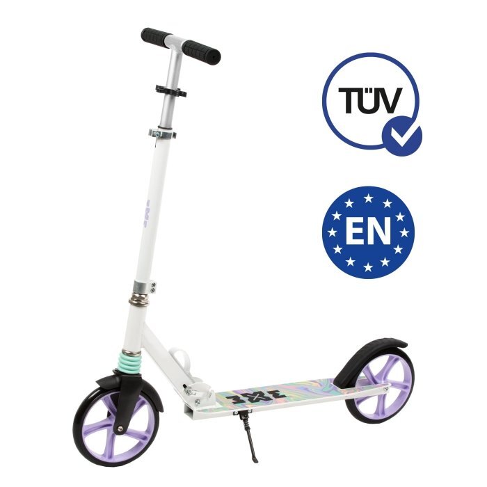 WXM Trotineta pliabila de oras 200 mm Driff Purple White ghidon reglabil din otel si aluminiu cric suspensii greutate suportata 100 kg varsta 4 ani+