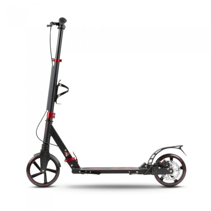 WXM Trotineta pliabila de oras cu frana pe maner red ghidon reglabil din otel si aluminiu cric suport pentru sticla greutate maxima 100 kg