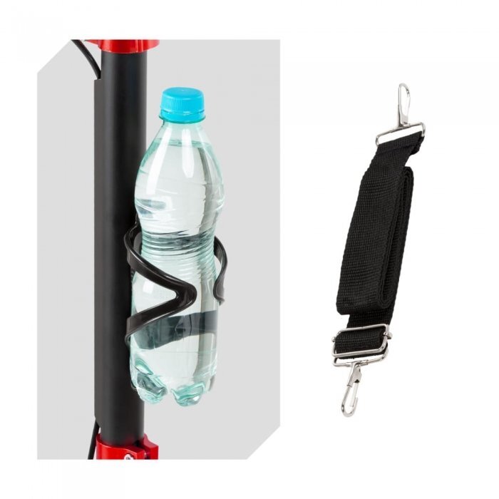 WXM Trotineta pliabila de oras cu frana pe maner red ghidon reglabil din otel si aluminiu cric suport pentru sticla greutate maxima 100 kg