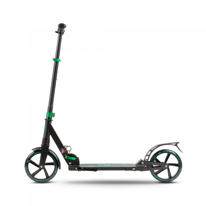 WXM Trotineta pliabila de oras green ghidon reglabil din otel si aluminiu cric suspensii curea de transport greutate suportata 100 kg varsta 6 ani+