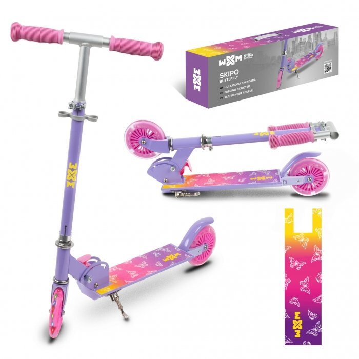 WXM Trotineta pliabila pentru copii Skipo Butterfly cadru din aluminiu roti cu lumini led greutate admisa 50 kg