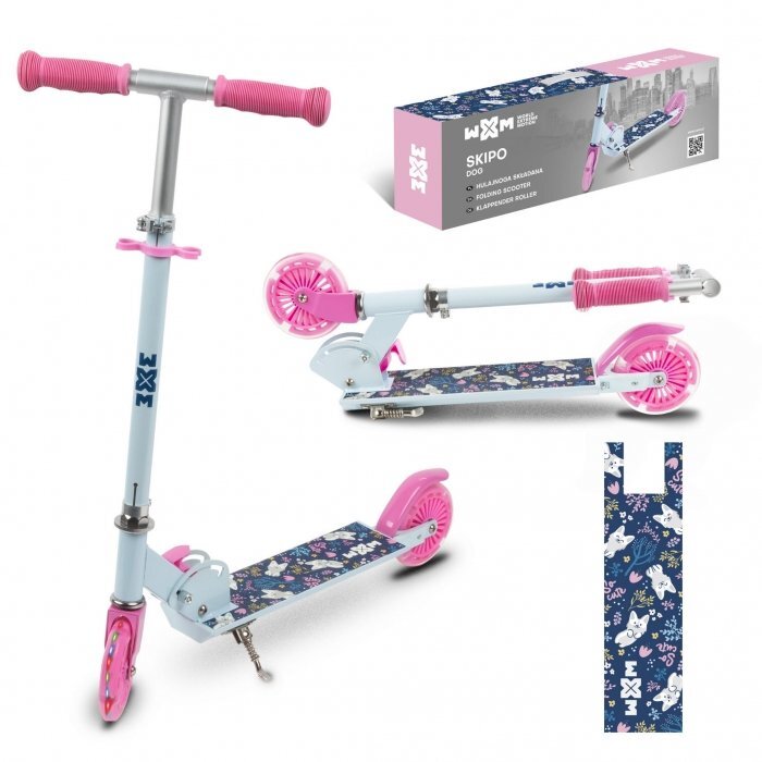 WXM Trotineta pliabila pentru copii Skipo Dog cadru din aluminiu roti cu lumini led greutate admisa 50 kg