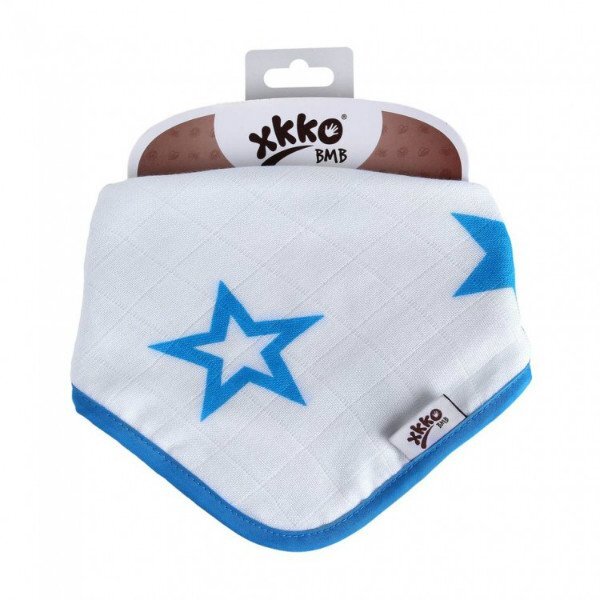 XKKO Esarfa din bambus Cyan Stars